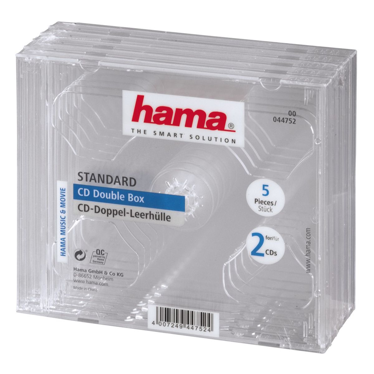 Hama CD Box Dubbel - 5 Stuks - Transparant
