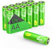 GP Charge&Save, oplaadbare Batterijen AA 1300mAh, NiMH – 12 stuks