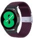 By Qubix Qubix - Braided Nylon Smartwatch Bandje - Geschikt voor Garmin Venu 4 (45mm) - 22mm - Donkerpaars