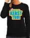 Bellatio Decorations Mijn super foute kersttrui Kerst sweater - Zwart - Dames - XL