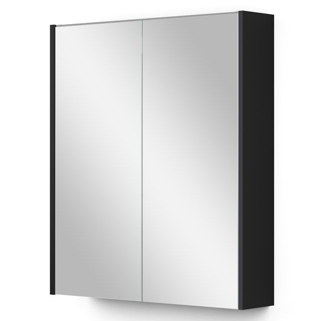 Maxaro Spiegelkast Met Verlichting Modulo 60x70cm Mat Zwart