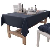PETTI Artigiani Italiani - Rechthoekig tafelkleed, elegant tafelkleed, effen katoenen tafelkleed voor keuken, blauw tafelkleed voor 24 plaatsen (140 x 450 cm), 100% Made in Italy