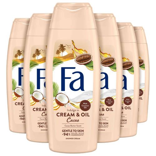 Fa Cream&Oil Cacaobutter & Coco Oil douchegel - 6 x 250 ml - voordeelverpakking