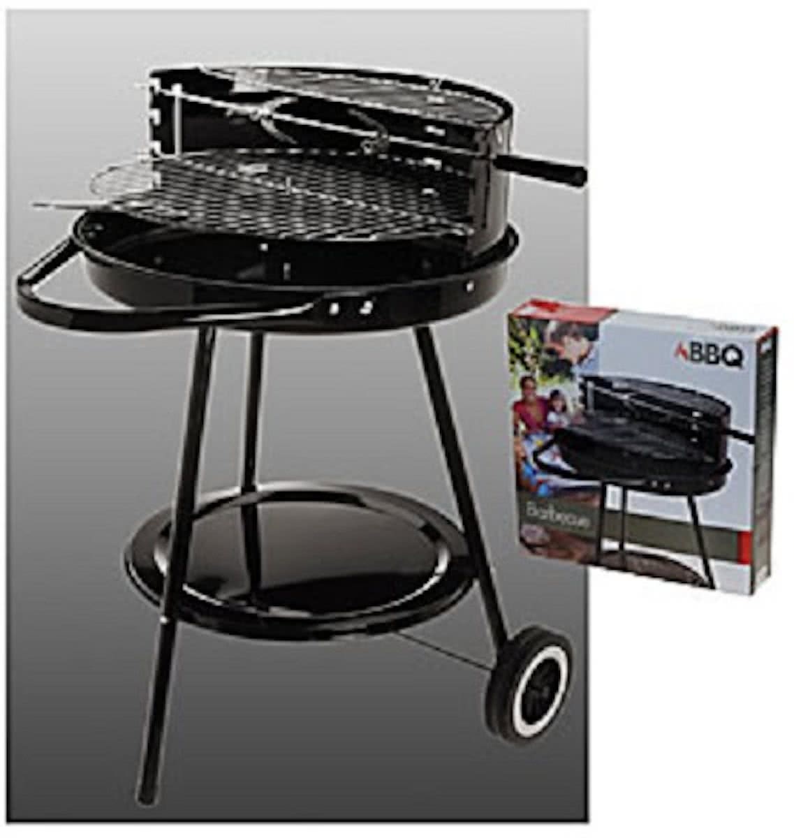 - BBQ Barbecue Half Open Op Wielen 43 Cm