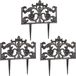 Clôture de jardin sans marque - set de 3 - 22 x 36 cm - fonte - bronze