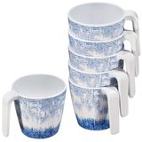 Melamine servies set voor 6 personen met paardenbloem design