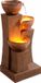 Teamson Home Tuin Waterornament Met Lichten - 4-Laags Cascadekomontwerp - Bruin