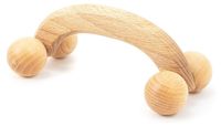 Merkloos Hout Massageroller - Beukenhout - 18 x 7 x 6 cm - Massageapparaat voor rug en nek