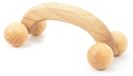 Merkloos Hout Massageroller - Beukenhout - 18 x 7 x 6 cm - Massageapparaat voor rug en nek
