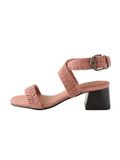 Next - Dames - Forever Comfort® leren geweven sandalen met blokhak - Roze