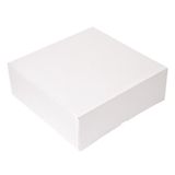 50 Thepack 50 stuks taartdozen zonder venster, 250 g/m², 28 x 28 x 10 cm, wit, nano-microgolfkarton