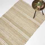 Homescapes jute vloerkleed Arlyn 120 x 170 cm - beige-wit gestreept vloerkleed