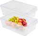 Urban Living panier/bac organisateur de réfrigérateur - 2x - transparent - plastique - L32 x l20 x H10cm