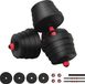Halter-Barbell Set 2-en-1 30 kg Noir et Rouge