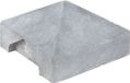 Tuindeco Betonnen afdekpet - 14 x 14 cm - Wit/grijs - Voor sleufpalen - Tussenpaal