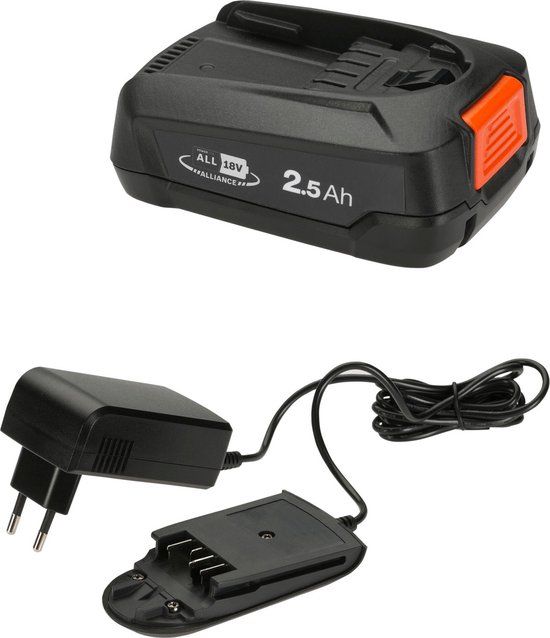 GARDENA Starter-Kit Gereedschapsaccu en lader - 18 V / 2.5 Ah - P4A PBA 18V/45 - AL1810 CV