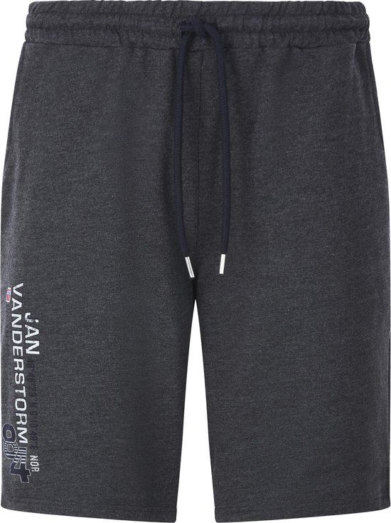 Jan Vanderstorm heren Sweatbermuda - 60/62 - donkergrijs - Plus Size
