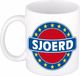 Bellatio Decorations Koffiemok Sjoerd Naam Wit/Blauw 300ml