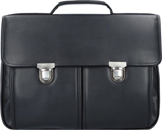 D&N Business Aktetas / Werktas - Zwart - 17 inch - Kunstleer