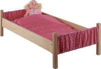 Playtime Houten Poppenbed - Rood/Wit