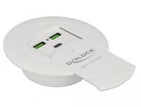 DeLOCK 64065 Chargeur USB-C 87W avec PD et Quick Charge 3.0, Blanc