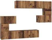 vidaXL Tv-meubelset Oud Hout Bewerkt hout