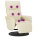 vidaXL Elektrische Massagestoel Crème Kunstleer
