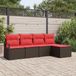 Maison Exclusive - Salon de jardin avec coussins marron en polyrotin