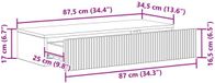 vidaXL Wandgemonteerde Zijtafel 87,5 x 34,5 x 17 cm Bewerkt hout