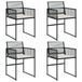 Bol Fauteuils de jardin 4 pcs avec coussins poly rotin noir