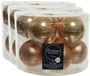 Decoris Kerstballen set - 40 stuks - Glas - Toffee Bruin - 6 cm - Glans/Mat
