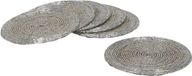Gerimport Onderzetters - 6 stuks - Kunststof - Zilver - 10 cm