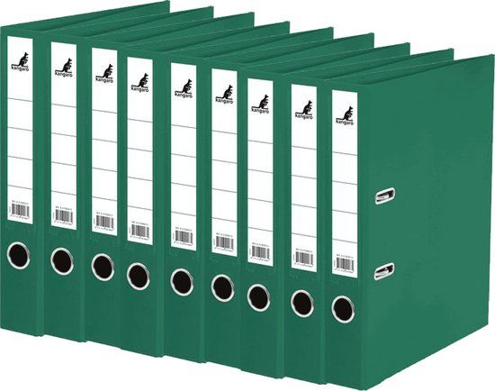 10x KTC Ordner A4 2 rings PP/papier 5cm groen