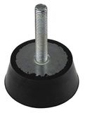 RS PRO Rubberen trillingsdemper M8, Ø 46 mm x 20 mm, 60 Shore A/tot 40 kg