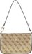 GUESS Twiller Top Zip Shoulder Bag Gold Logo Goudkleurig