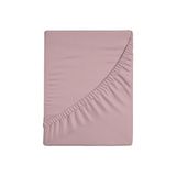 Zer0bed, Hoeslaken voor tweepersoonsbed, effen, 100% katoen, maxi-hoek 30 cm, roze, 180 x 200 cm