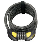 OnGuard Dobermann spiraalkabelslot - Zwart - 180 cm x 12 mm