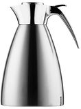 Helios Supreme Roestvrijstalen thermoskan, 1,5 liter, 6 uur warm, houdt dranken warm en koud, onbreekbaar en vaatwasmachinebestendig, eenvoudige bediening met één hand, mat