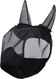 Imperial Riding IRH Fly Shield, vliegenmasker met UV-mesh en fleece-rand, zwart met oren, volledig