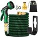 Tuyau d'arrosage flexible, 30 mètres, vert, avec buse et raccords en laiton