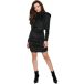 Makadamia Robe mini en velours à fronces femme M955