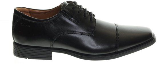 CLARKS Schnürschuhe Tilden Cap Leder Schwarz Herren