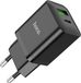 Hoco N28 PD20W USB QC 3.0 Chargeur rapide Prise murale Charge rapide Alimentation Noir