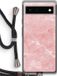 Case Company Google Pixel 6 Case - Pink Marble with Black Cord - Back Cover