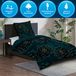 SANILO® linge de lit, 135x200 cm, 100% coton fin, 2 pièces, composé de : housse de couette et taie d'oreiller (80x80 cm) - motif Dahlie