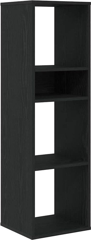 vidaXL Boekenkast - 34x31x112 cm - Bewerkt Hout - Zwart