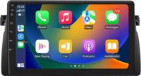 BMW Autoradio avec Bluetooth et CarPlay pour BMW E46 M3 318/320/325/330/335 – compatible avec Apple et Android – système audio avec système de navigation – 2 Go de RAM, 32 Go de mémoire interne