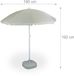 Relaxdays parasol met knikarm 180 cm - kantelbare strandparasol - ronde tuinparasol balkon - grijs