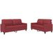 Maison Exclusive - Ensemble de canapés 2 pièces et coussins rouge bordeaux similicuir