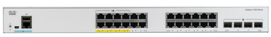 Cisco Catalyst C1000-24P-4G-L - Switch - 24 x Gigabit Ethernet (PoE) - Managed - L2 - 4 x SFP - Grey